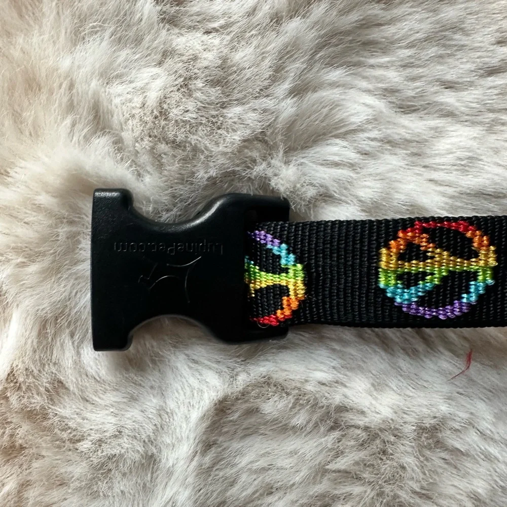 Lupine Original Woofstock Peace Sign Dog Collar Size Small